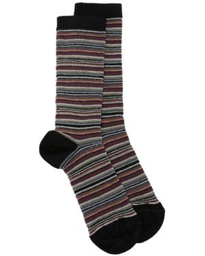 Missoni Striped Glitter-Knit Socks - Black