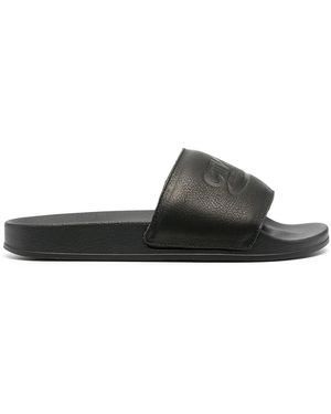 Heron Preston Logo Debossed Slides - Black
