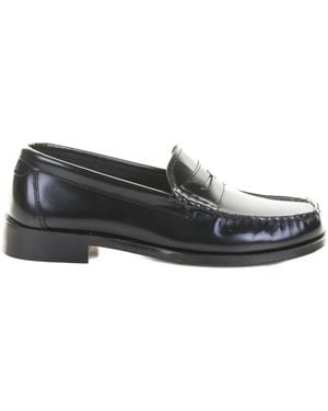 Furla Leather Penny-Strap Loafers - Grey