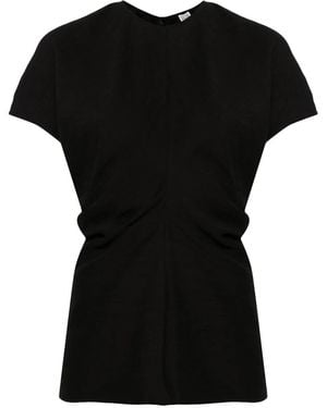 TOTEME Leteri Textured Blouse - Black
