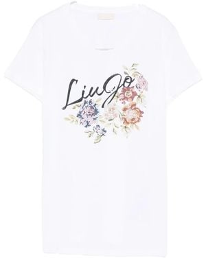 Liu Jo Logo-Print T-Shirt - White