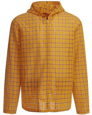 Beams Plus Manteau Imprimé À Capuche - Yellow