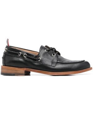 Thom Browne グログランループ レースアップシューズ - ブラック