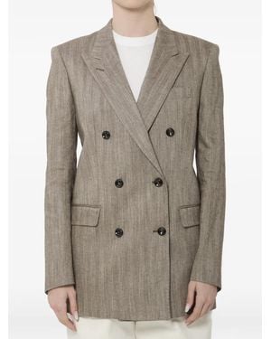 Tagliatore Double Breasted Jacket Relaxed Cut - Grey