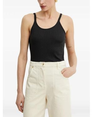 Pinko Ribbed Tank Top - Black