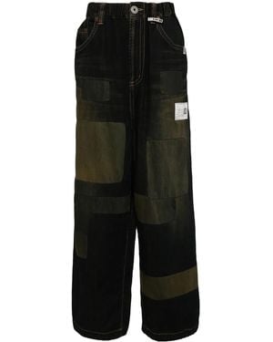 Maison Mihara Yasuhiro Jeans Con Design Patchwork - Nero