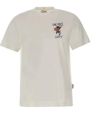 MC2 Saint Barth Portofino One-Piece-Luffy-Embroidered T-Shirt - White
