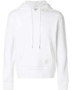 Thom Browne センターバックストライプ ジャージー フーディー - ホワイト