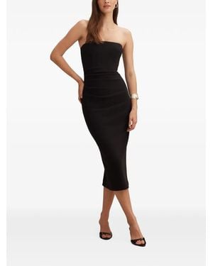 EVER NEW Betty Strapless Ruched Midi Dress - Black