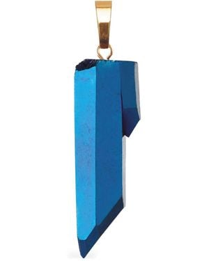 Crystal Haze Jewelry Quartz-Stone Pendant - Blue