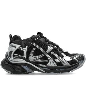 Balenciaga Panelled Trainers - Black