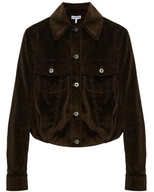 Loewe Corduroy Button-Up Jacket - Black