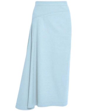 Erdem Draped Midi Skirt - Blue