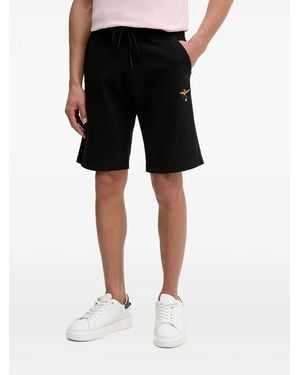 Aeronautica Militare Drawstring-Fastening Track Shorts - Black