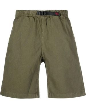 Gramicci Belted-Waist Bermuda Shorts - Green