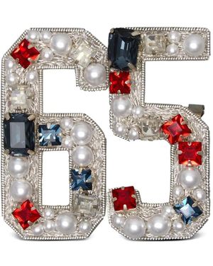 Thom Browne Broche Con Motivo De Número - Blanco