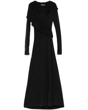 Hyein Seo Hooded Long Dress - Black