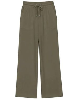 OFLAB Drawstring Wide-Leg Track Pants - Green