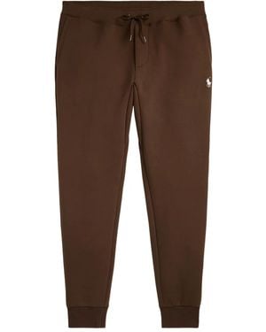 Polo Ralph Lauren Double-knit Embroidered Track Pants - Brown