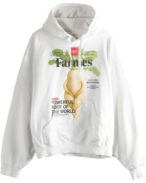 Doublet Farmes Magazine Cover Printed Hoodie - White