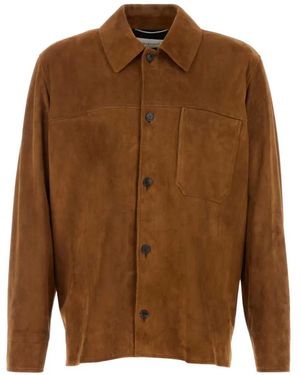 Saint Laurent Suede Jacket - Brown