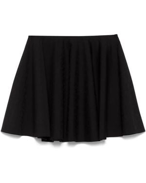 Givenchy Falda Corta Con Logo En Jacquard - Negro