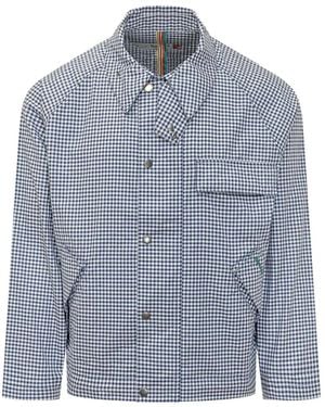 Barbour X Paul Smith Gingham-Pattern Shirt Jacket - Blue