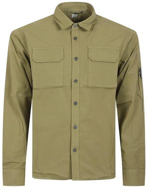 C.P. Company Lens-Detail Flap-Pocket Shirt - Green