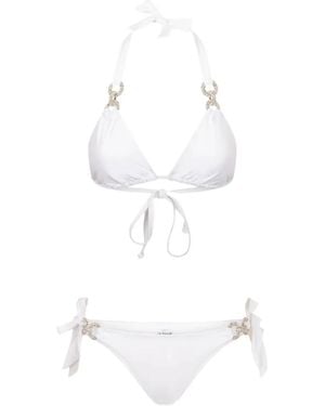 Bikinville Bikini Leonie Con Detalles De Cristal - Blanco