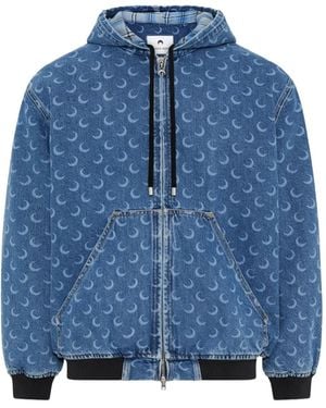 Marine Serre Veste Moon En Jean - Bleu