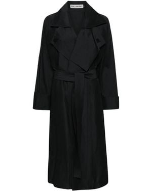 Issey Miyake Shaped Membrane ベルテッド コート - ブラック
