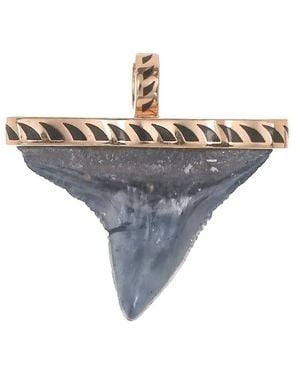 Dezso by Sara Beltran 18K Rose Shark-Tooth Pendant - Grey
