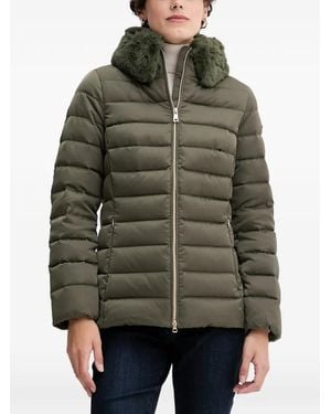 Geox Bettanie Texture-Collar Quilted Jacket - Green