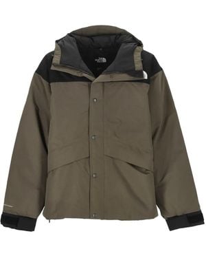 The North Face Adjustable Hood Jacket With Secure Pockets - Green