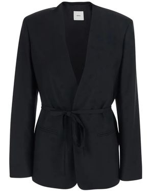 Grifoni Tie-Fastening Jacket - Black