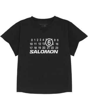 MM6 MAISON MARGIELA X SALOMON X Salomon Logo-Print T-Shirt - Black