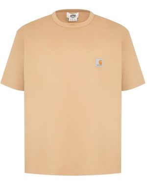 Junya Watanabe X Carhartt Logo-Print Cotton T-Shirt - Natural