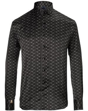 Billionaire "Apple" Cut Long-Sleeves Shirt - Black