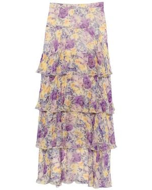 Valentino Garavani Maxirock Mit Blumenprint - Pink