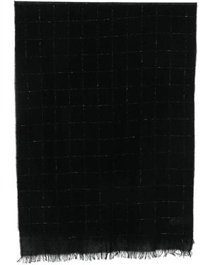 Fabiana Filippi Check-Pattern Lurex Scarf - Black