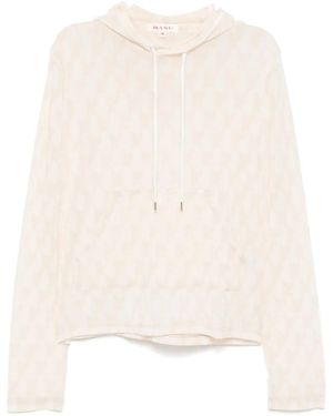 MASU Felpa Angel Mesh Con Cappuccio - Neutro