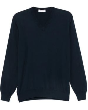 Kangra V-Neck Jumper - Blue