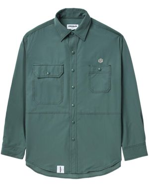 Chocoolate Logo-Patch Long-Sleeves Shirt - Green