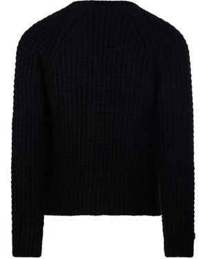 Roberto Collina ワッフルニット カーディガン - ブラック