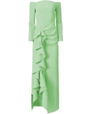 MOOS STUDIO Ruffled off-shoulder dress - Verde