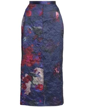 Erdem Crinkled Midi Skirt - Blue