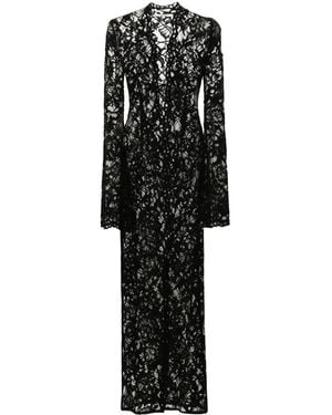 MANURI Sally Lace Midi Dress - Black