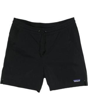 Patagonia ロゴパッチ ショートパンツ - ブラック