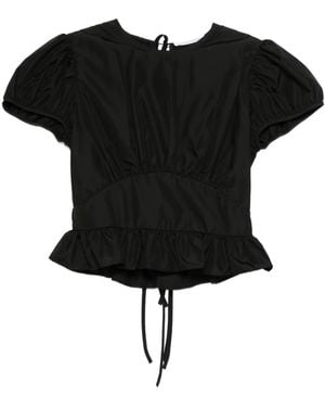 Cecilie Bahnsen Cristobal Ruffled Top - Black