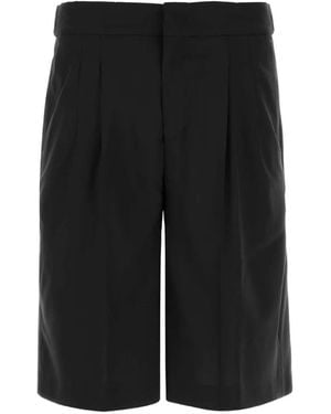 PT Torino Pleat-Detail Shorts - Black